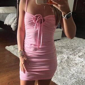 pink mini dress